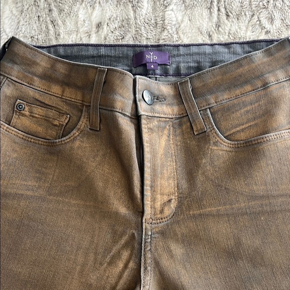 NYDJ gold coated jeans